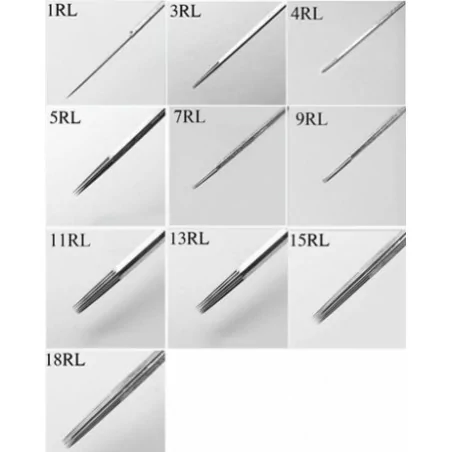 RL Round Liner Nadel 0,25mm 03/05/07/09 (besonders scharf)