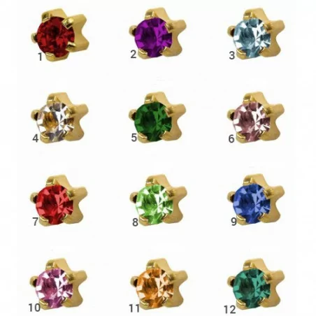 Caflon® sterile colorful earring (Clawset)
