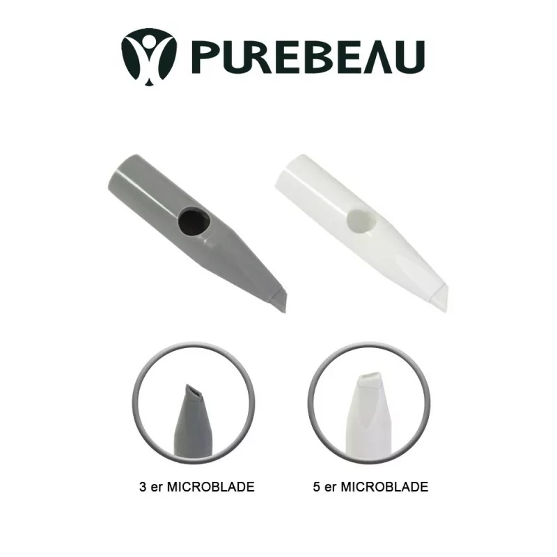 Purebeau 3er - 5er flache Nadelkappe Microblade (1Stk.)