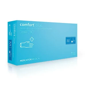 Comfort Blue latex protective gloves (L)