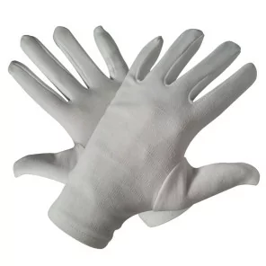 Белые хлопчатобумажные перчатки Hansa-Tec Fourchette