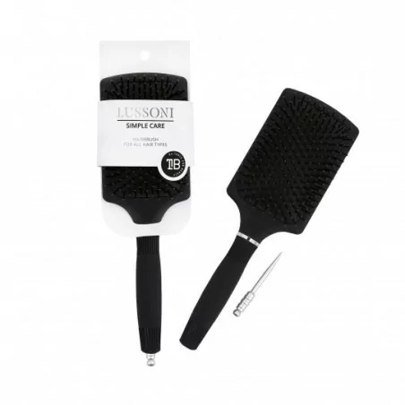 LUSSONI Paddle-Haarbürste für alle Haartypen mit Stift