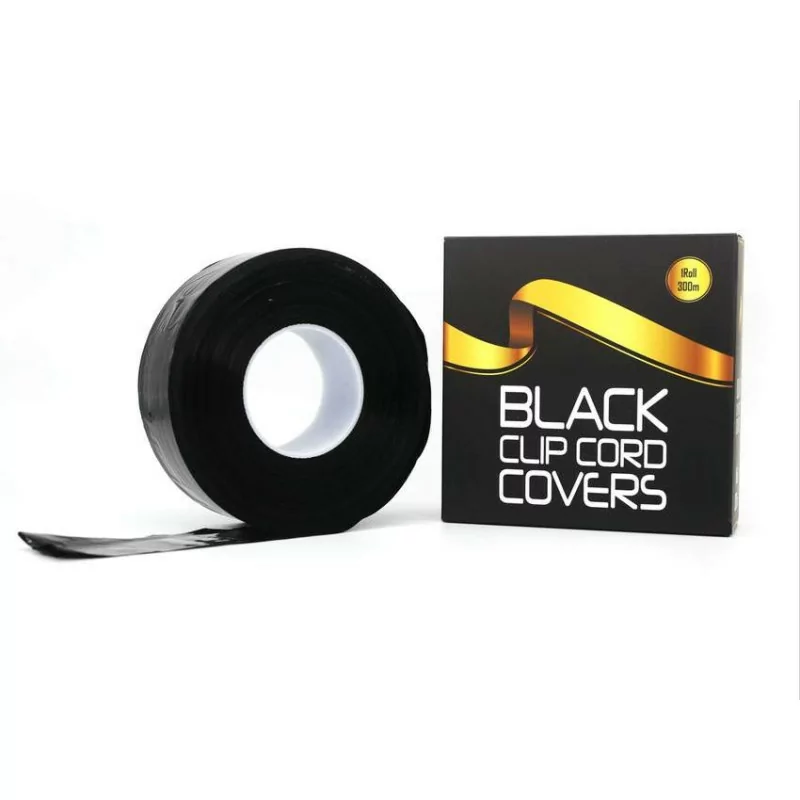 Black Clip Cord Covers (5.5cm x 300m)