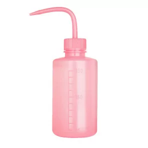 Rozā plastmasas mazgāšanas pudele (250ml)